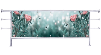 Osłona na barierkę balkonu Bajkowe kwiaty i motyle