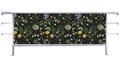 Osłona na barierkę balkonu Malowane wzory kwieciste