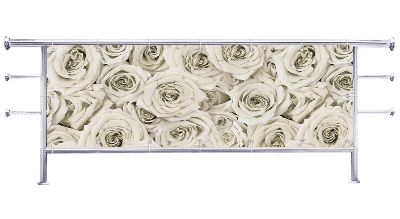 Osłona na balustradę Róże w białym kolorze