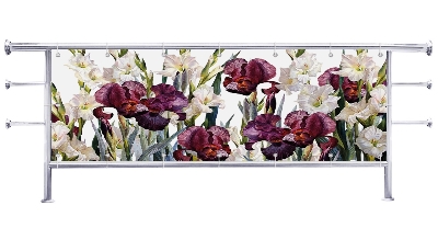 Osłona balkonowa na wymiar Polny kwiecisty wzór