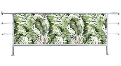 Osłona na balkon Stare rysunkowe liście