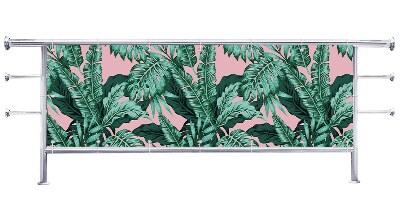 Osłona na balkon Kwiaty na różowym tle