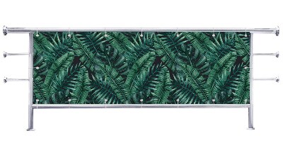 Osłona balkonowa Tropikalne liście ciemne tło