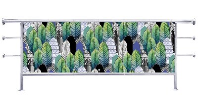 Osłona balkonowa Abstrakcja z liśćmi