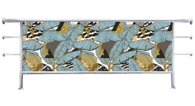 Osłona balkonowa Złoto niebieskie liście