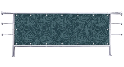 Osłona na balkon Ciemny wzorzyste liście