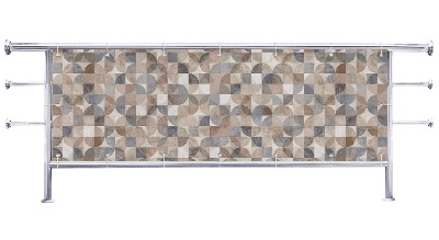 Osłona balkonu Brązowy wzór mozaiki