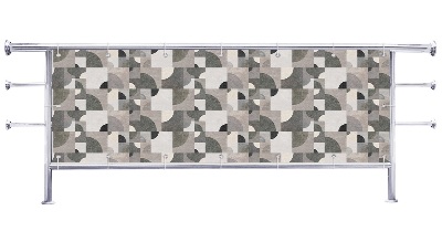 Osłona balkonu Szary wzór mozaika