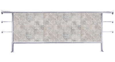 Osłona balkonu Jasne kafelki kwadratowe