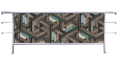 Osłona balkonowa na metry Wzór abstrakcyjny kolorowy