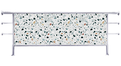 Osłona na balkon Kamienisty wzór białe tło