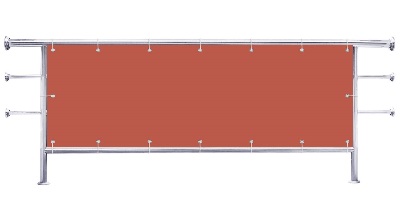 Osłona balkonowa Czerwień