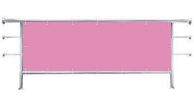 Osłona balkonowa na wymiar Jasny róż