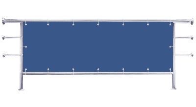 Osłona balkonowa na wymiar Kolor granatowy