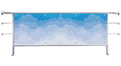 Osłona balkonowa Chmury rysunek