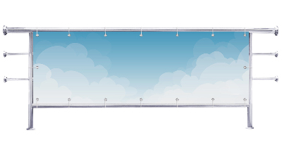 Osłona balkonu Nadruk chmury
