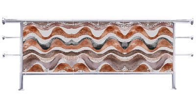 Osłona na balkon Wzory brązowe fale