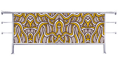 Osłona na balkon Wzory abstrakcja żółta