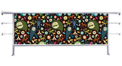 Osłona na balkon Śmieszne ikonki