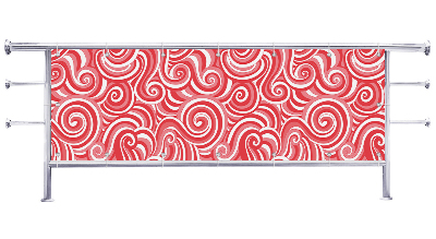 Przesłona balkonu Różowa spirala