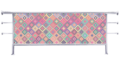 Osłona na balkon Kolorowe romby