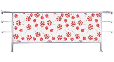 Przesłona balkonu Czerwone lizaki