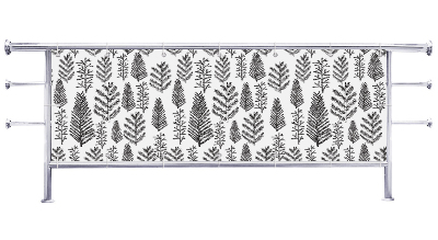 Przesłona balkonu Monochromatyczny wzór lasu