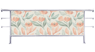 Osłona na balkon Motyw kwiaty