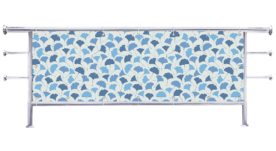 Przesłona balkonu Motyw listki niebieskie