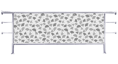 Przesłona balkonu Motyw listki szare