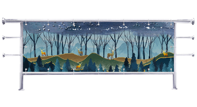 Osłona balkonowa na wymiar Jelenie w lesie