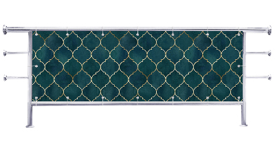 Osłona balkonu Zielony wzór glamour