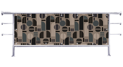 Osłona balkonowa Wzór retro jasne tło