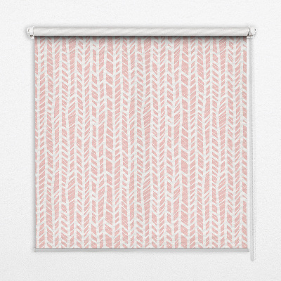 Roleta wewnętrzna Różowa jodełka