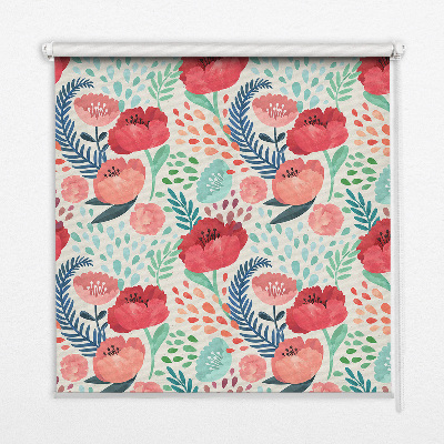 Roleta wewnętrzna Mak rysowany