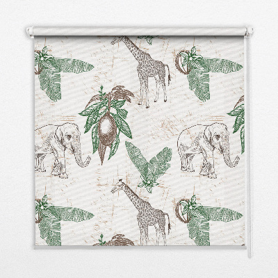Roleta wewnętrzna Rysowane safari