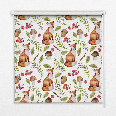 Roleta wewnętrzna Lisy i roślinność