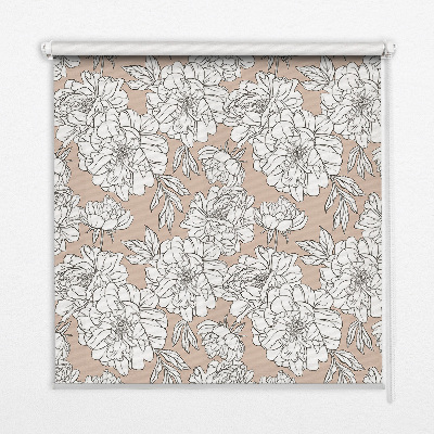 Roleta materiałowa Szkic kwiatów