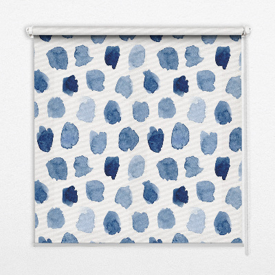 Roleta na okno Niebieskie malowane plamy