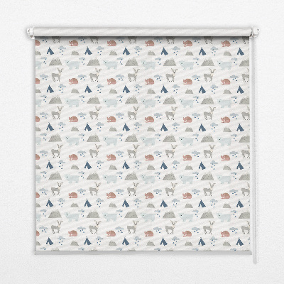 Roleta na okno Wzór ze zwierzątkami
