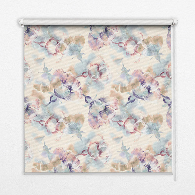 Roleta na okno Kolorowe malowane kwiaty