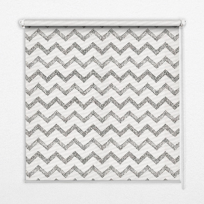 Roleta na okno Szare poziome zygzaki