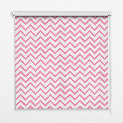 Roleta okienna wewnętrzna Poziome różowe zygzaki
