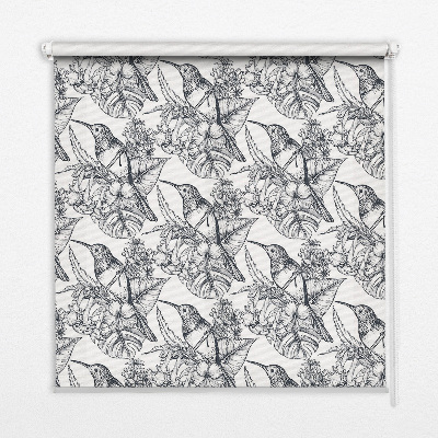 Roleta przeciwsłoneczna Rysowane kwiaty