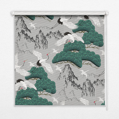 Roleta na okno Odlatujące żurawie